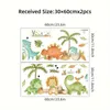 2er Set BRUP Dinosaurier & Blätter Wandsticker – Bunte, Produktbild-Vorschau 4