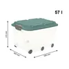 2er Set Rollboxen 57 l ROLLER 6, Farbe:Mistletoe grün Produktbild-Vorschau 3