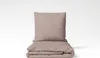 Setex Musselin Bettwäsche - uni  155 x 220 cm taupe modern, Produktbild-Vorschau 1