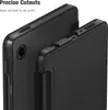 Close-up view of a black tablet case, showing precise cutouts for ports. Produktbild-Vorschau