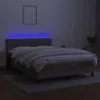 vidaXL Boxspringbett mit Matratze & LED Taupe 140x190 cm Produktbild-Vorschau 12