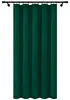 A dark green curtain hanging from a curtain rod. Podgląd zdjęcia produktu
