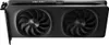 A black Intel Arc graphics card with two fans is shown against a white background. Produktbild-Vorschau