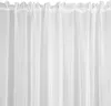 A close-up view of a white sheer curtain with gathered fabric at the top. Produktbild-Vorschau