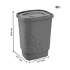 Rotho Blumen Wäschesammler 44,7x34,7x60,5 55l Anthrazit Produktbild-Vorschau 3