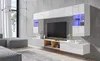AX LIVING Meuble-paroi Salon Kossana 24 - 300cm blanc/chene Voir les images du produit 3