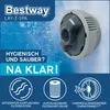 Marketing image for a Bestway Lay-Z-SPA product, showing a close-up of a component and feature icons. Produktbild-Vorschau