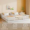 Cama doble de 90 x 200 cm, cama infantil baja con Vista previa de la imagen del producto 2