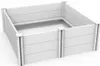 A white plastic raised garden bed or dog crate is shown from a slightly elevated angle against a white background. Produktbild-Vorschau