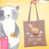 Mr. & Mrs. Panda Uni Tasche Lama Regenbogen - Braun Pastell Produktbild-Vorschau 2
