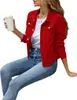 ASKSA Dámská džínová bunda Lehká krátká bunda Denim Jean Náhled obrázku produktu 2