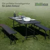 Bierzeltgarnitur 180x75 cm klappbar graue Holzoptik Produktbild-Vorschau 3