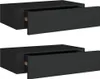 Two black wall-mounted drawers are shown against a white background. Produktbild-Vorschau