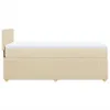 vidaXL Boxspringbett mit Matratze Creme 100x200 cm Stoff Produktbild-Vorschau 7