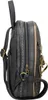 Side view of a gray backpack with gold accents and a heart-shaped charm. Voir les images du produit