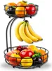 Zweistöckiger Metallkorb für Obst und Gemüse mit Produktbild-Vorschau 2