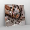 Wanduhr - Quadrat - Glasuhr - Sand Frau Schmuck - 40x40cm - Produktbild-Vorschau 4
