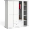 Tvilum 753694949, Weiß, Garderobe, 9 Regale, 4 Tür(en), Produktbild-Vorschau 3