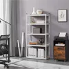 A storage shelf unit with various items on it, next to a filing cabinet and a desk chair. Podgląd zdjęcia produktu