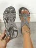 ASKSA Damen Glitzer Sandalen Sommer, Strass Sandalen Produktbild-Vorschau 2
