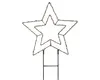 LED Gartenstecker Stern Outdoor 38cm Metall Schwarz / Produktbild-Vorschau 2