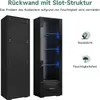SONNI Schwarz hochglanz Vitrinenschrank mit LED beleuchtung Produktbild-Vorschau 2