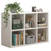 Étagères modulaires, commode moderne, 6 tablettes, blanc Voir les images du produit 1