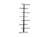 A black metal wine rack with multiple shelves, shown against a white background. Náhled obrázku produktu