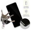 A smartphone screen protector is shown next to a set of keys, with marketing graphics on the right side. Produktbild-Vorschau