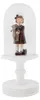 Clayre & Eef Cloche en verre Ø 14x34 cm Blanc Bois Voir les images du produit 4