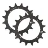 Two black traction improvement rings for a robotic lawnmower, shown against a white background. Produktbild-Vorschau