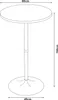 A line drawing of a bar table with dimensions indicated. Náhled obrázku produktu