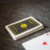 A deck of playing cards with a soccer field design on the back of the top card, with another card in the foreground. Produktbild-Vorschau