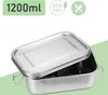 SWANEW 2X1200ml Brotdose ohne Plastik BPA frei brotdose Produktbild-Vorschau 1