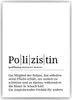 Polizistin Poster Definition Kunstdruck Wandbild Geschenk – Produktbild-Vorschau 1