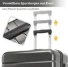 Close-up of a suitcase handle and its adjustable mechanism, with text highlighting features. Náhľad obrázku produktu