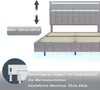 Flieks Polsterbett 140x200cm mit 2 USB, Doppelbett mit Produktbild-Vorschau 7