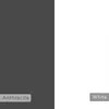A split image showing two color options for a shelf unit, with labels for each color. Produktbild-Vorschau