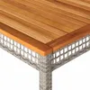 Gartentisch Grau 180x90x75 cm Poly Rattan Akazienholz Produktbild-Vorschau 7