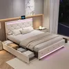 Letto imbottito INONEFT, 160x200 cm, con USB e LED, letto Anteprima dell’immagine prodotto 3