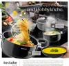 A cooking scene with pots and pans, featuring spaghetti and soup. Produktbild-Vorschau
