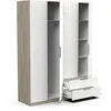 CALICOSY - Armoire 4 portes et 2 tiroirs Ghost - L157,3 cm Voir les images du produit 6