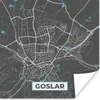 MuchoWow® Poster Stadtplan - Deutschland - Blau - Goslar - Produktbild-Vorschau 1