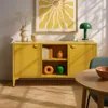 Credenza moderna a 2 ante L120 cm in metallo giallo - Anteprima dell’immagine prodotto 3