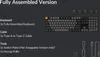 A product listing image showing a keyboard and its included accessories with descriptive text. Produktbild-Vorschau