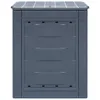 vidaXL Compostiera da giardino grigia 60 x 60 x 73 cm 260 L Anteprima dell’immagine prodotto 2