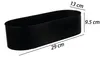 Blumenkasten Lafiora oval Metall 29 x 15,5 x 9,5 cm schwarz Produktbild-Vorschau 3
