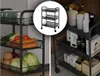 Kúpeľňová polica kuchynská skrinka na kolieskach kovová Náhľad obrázku produktu 4