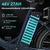 HITWAY BK6S Plus E Bike,48V 27Ah,110-150km Reichweite, 20 Produktbild-Vorschau 4