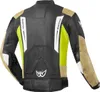 Berik Striper Evo Motorrad Lederjacke, schwarz/gelb, 52 Produktbild-Vorschau 2